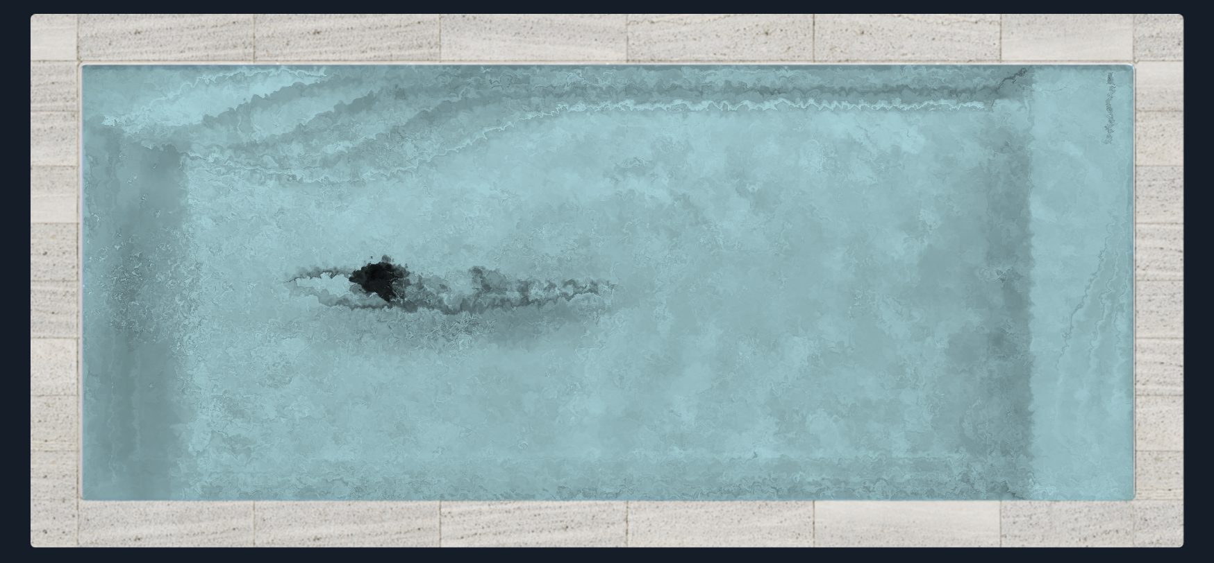 Indicatieve WaterRows watervisualisatie voor Antique Alabaster