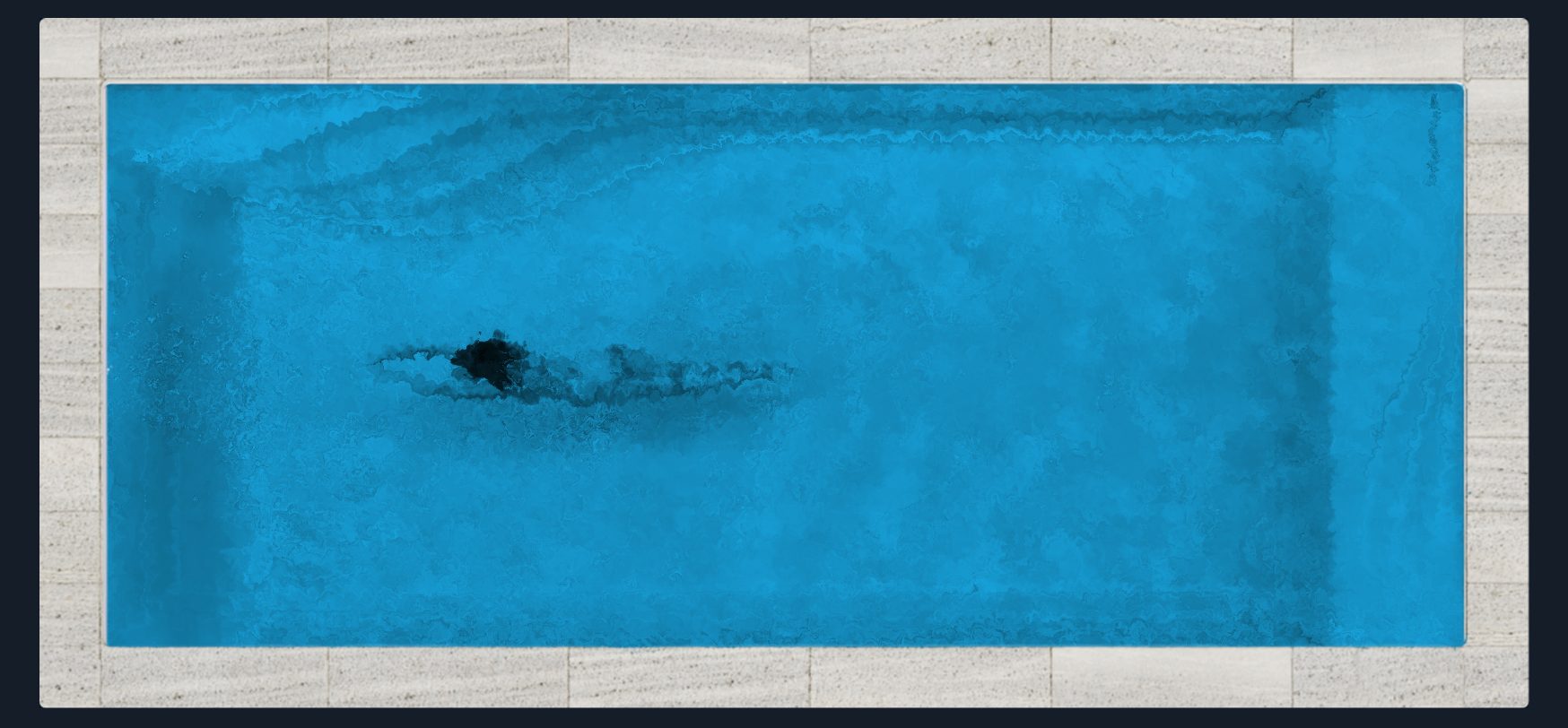 Indicatieve WaterRows watervisualisatie voor Electric Blue