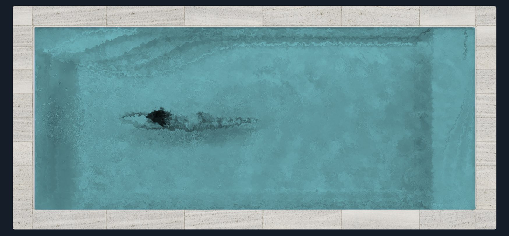 Indicatieve WaterRows watervisualisatie voor Lunar Granite